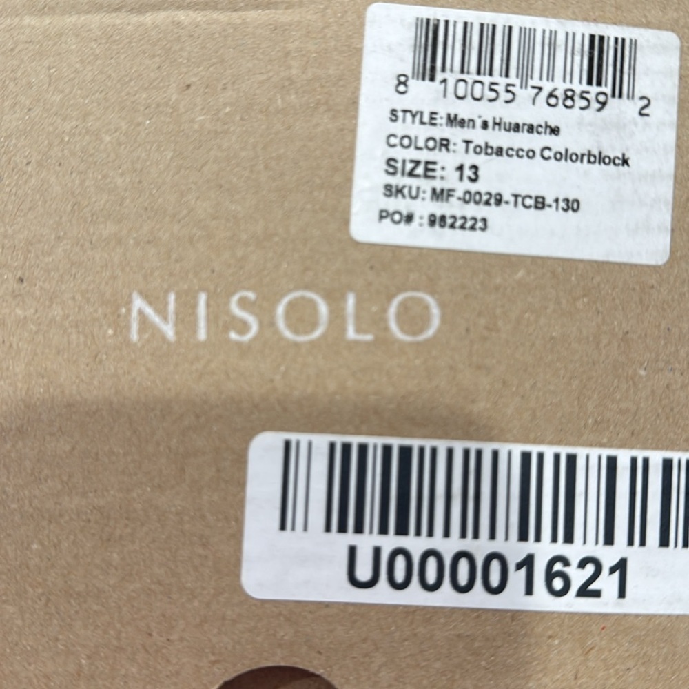 Nisolo Men’s Huarache Tobacco Colorblock Sandals Size 13 - Picture 8 of 8